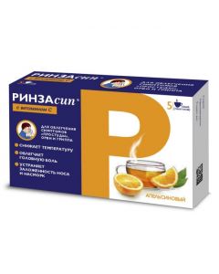 Buy cheap Paracetamol, ascorbic acid, caffeine, Fenyramyn, phenylephrine | Rinzasip with vitamin C powder for solution for oral administration Orange 5 g sachets 5 pcs. online www.pharm-pills.com