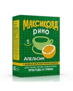 Buy cheap Paracetamol, phenylephrine, Fenyramyn, ascorbic acid | Maxikold Rino sachets, orange, 5 pc. online www.pharm-pills.com