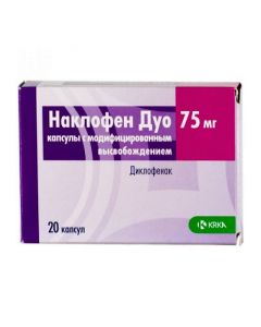 Buy cheap Diclofenac | Naklofen Duo capsules with modif. exp. 75 mg 20 pcs. online www.pharm-pills.com