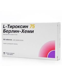 Buy cheap Levothyroxine sodium | L-Thyroxine 75 Berlin Chemie tablets 75 mcg, 100 pcs. online www.pharm-pills.com