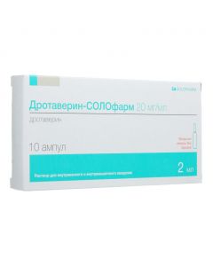 Buy cheap Drotaverine | Drotaverin-SOLOpharm solution for intravenous and intramuscular administration of 20 mg / ml 2 ml 10 pcs. online www.pharm-pills.com