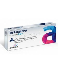 Buy cheap nitrofural | Furatsilin Aveksima tablets for solution for loc. and ext. 20 mg 20 pcs. online www.pharm-pills.com