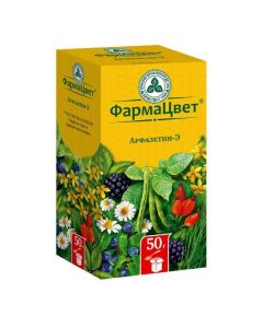 Buy cheap St. John's wort, chamomile flowers, leaf beans, horsetail grass, bilberry shoots, rose hips fruits, eleute | Arfazetin-E pack, 50 g online www.pharm-pills.com