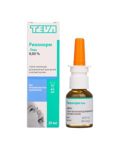 Buy cheap xylometazoline | Rinonorm-Teva nasal spray 0.05% 20 ml online www.pharm-pills.com