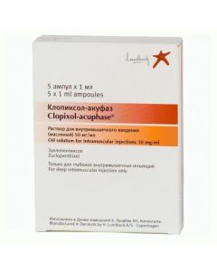 Buy cheap Zuklopentyksol | Clopixol-Akufaz solution in oil 50 mg / ml 1 ml 5 pcs. online www.pharm-pills.com