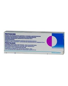 Buy cheap Vaccine for the prevention of diphtheria, pertussis a, polio, tetanus and infections Haemophilus Influenzae | Pentaxim (vaccine) lyophilisate d / pr. suspensions for w / mouse. enter 1 dose 0.5 ml vials 1 pc. online www.pharm-pills.com