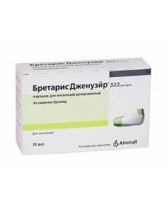 Buy cheap Aklydynyya bromide | Bretaris Jenhair powder for inhalation dosage 322 mcg / dose 30 doses 1pc. pack online www.pharm-pills.com