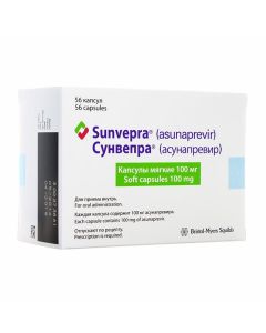 Buy cheap Asunaprevyr | Sunvepra soft capsule 100 mg 56 pcs. online www.pharm-pills.com