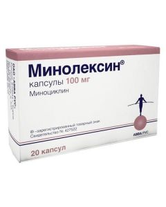 Buy cheap Minocycline | Minolexin capsules 100 mg, 20 pcs. online www.pharm-pills.com