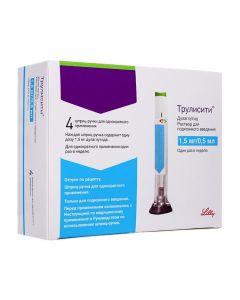 Buy Dulahlutyd | Trulicity solution for p / leather. the introduction of 1.5 mg / 0.5 ml syringe pen 0.5 ml 4 pcs. online www.pharm-pills.com