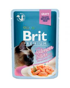 Brit Premium Gravy Salmon fillets for sterilized cats salmon fillet pieces in sauce, spider 85g - cheap price - pharm-pills.com