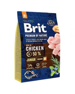 Dry food Brit Premium by Nature for young dogs of medium breeds 3kg - cheap price - pharm-pills.com