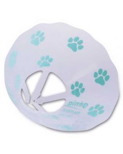 Funcol transparent collar with paws protective, turquoise 7,5cm - cheap price - pharm-pills.com