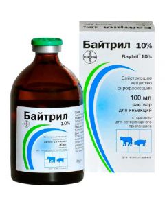 Baytril 10% injection solution 100ml - cheap price - pharm-pills.com