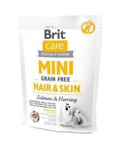 Brit (Brit Care Mini Hair & Skin) with salmon for dogs of mini breeds with hair requiring care 400g - cheap price - pharm-pills.com