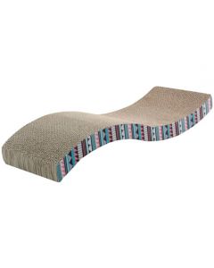 Bed scratching post Wave made of corrugated cardboard with catnip (53 * 20.5 * 8.5cm) - cheap price - pharm-pills.com