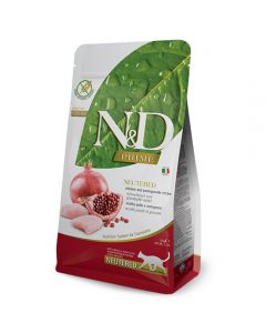 Farmina N&D Neutered & Adult food for sterilized and castrated cats chicken with pomegranate 300g - cheap price - pharm-pills.com