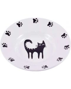 CeramicArt ceramic bowl-saucer for cats white 140ml - cheap price - pharm-pills.com