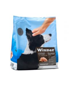 WINNER dry food for adult dogs of medium breeds chicken 3kg - cheap price - pharm-pills.com