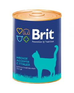 Brit Premium wet food for castrated cats meat platter with poultry 340g - cheap price - pharm-pills.com