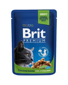 Brit Premium for sterilized cats chicken (pieces in sauce) 100g - cheap price - pharm-pills.com