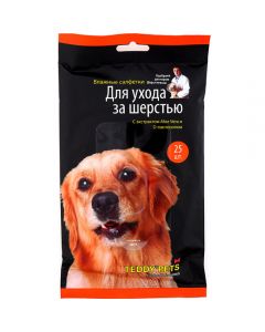 Teddy Pets (Teddy Pets) wet wipes for grooming hair for dogs 25pcs - cheap price - pharm-pills.com