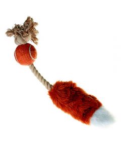 Toy for dogs Ball with a fox's tail and a squeaker (40cm) - cheap price - pharm-pills.com