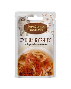 Country treats Chicken soup with beef and spinach for cats 35g - cheap price - pharm-pills.com