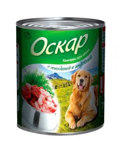 Oscar canned food for dogs with beef and turkey 750g - cheap price - pharm-pills.com