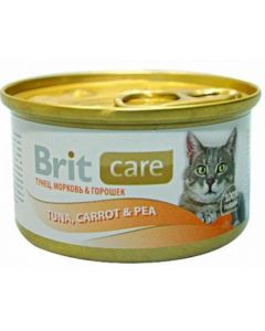 Brit Care wet food for cats with tuna, carrots and peas 80g - cheap price - pharm-pills.com