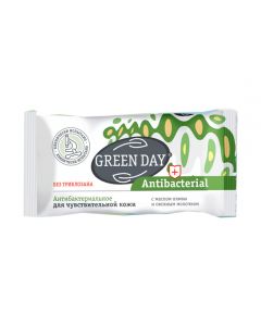 Antibacterial soap for sensitive skin GREEN DAY Antibacterial with olive oil extract with oat milk 90g - cheap price - pharm-pills.com