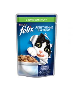 Felix (Felix) for cats Rabbit appetizing pieces in spider jelly 85g - cheap price - pharm-pills.com