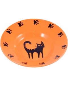 CeramicArt ceramic bowl-saucer for cats orange 140ml - cheap price - pharm-pills.com