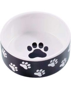 CeramicArt ceramic bowl for dogs black with paws 420ml - cheap price - pharm-pills.com