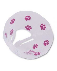 Funcol transparent collar with paws protective, purple 10cm - cheap price - pharm-pills.com