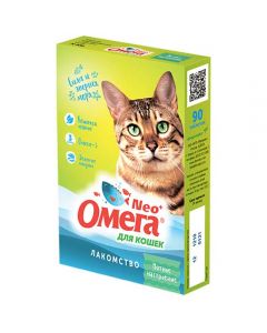 Omega Neo + treat Mint mood with catnip for cats 90 tablets - cheap price - pharm-pills.com