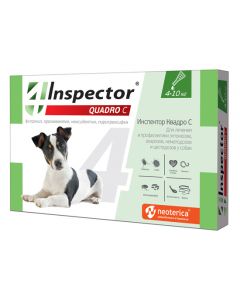 Inspector Quadro drops for dogs 4-10 kg - cheap price - pharm-pills.com