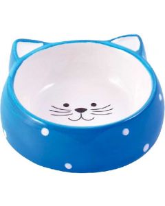 CeramicArt ceramic bowl for cats Cat muzzle 250ml blue - cheap price - pharm-pills.com