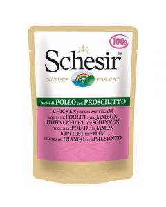 Schesir Shezir canned food for cats Chicken fillet with Ham 100g - cheap price - pharm-pills.com