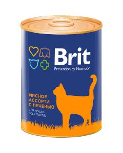 Brit Premium wet food for cats, cold cuts with liver 340g - cheap price - pharm-pills.com