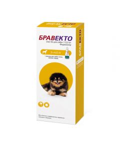 Bravecto Spot On (Вravecto Spot On) 112.5 mg drops for dogs 2-4.5 kg against ticks and fleas - cheap price - pharm-pills.com