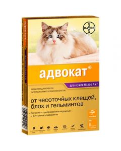 Bayer Advocate for cats over 4kg 3 pipettes 0.8ml each - cheap price - pharm-pills.com