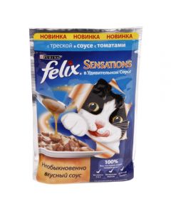 Felix (Felix) Sensations Cod in sauce with tomatoes for cats 85g - cheap price - pharm-pills.com