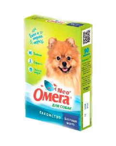 Omega Neo + treat Shiny coat with biotin for dogs 90 tablets - cheap price - pharm-pills.com