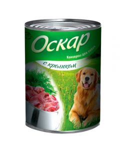 Oscar canned food for dogs with a rabbit 350g - cheap price - pharm-pills.com