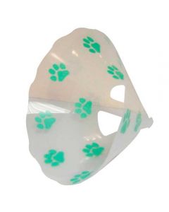 Funcol transparent collar with paws protective, green 15cm - cheap price - pharm-pills.com