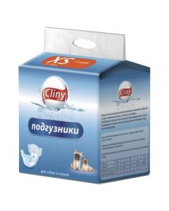 Cliny Diapers for dogs and cats 2-4kg size XS 11 pieces - cheap price - pharm-pills.com