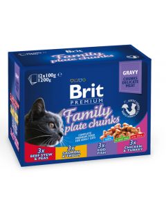 Set Brit Premium Family Plate for cats family plate 12 * 100g - cheap price - pharm-pills.com