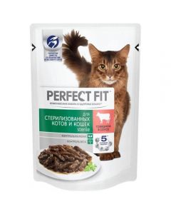 Perfect Fit Sterile food for sterilized cats beef in sauce 85g - cheap price - pharm-pills.com