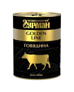 Four-legged gourmet Gold Line Natural beef in jelly for dogs 340g - cheap price - pharm-pills.com